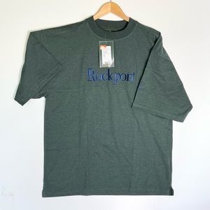 Vtg 90s NWT Rockport Army Green Gray T Shirt XL